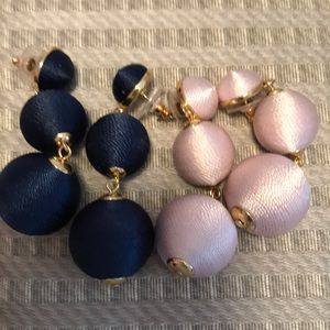 Bauble bar threaded drop earrings